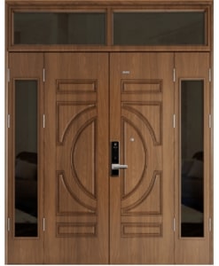 Cửa thép vân gỗ Galaxy 4 cánh GLX-STEEL-130G