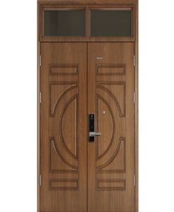 Cửa thép vân gỗ Galaxy 2 cánh đều GLX-STEEL-129L