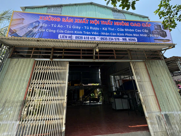 Thiết kế, thi công lắp đặt nội thất nhôm kính tại Quảng Nam